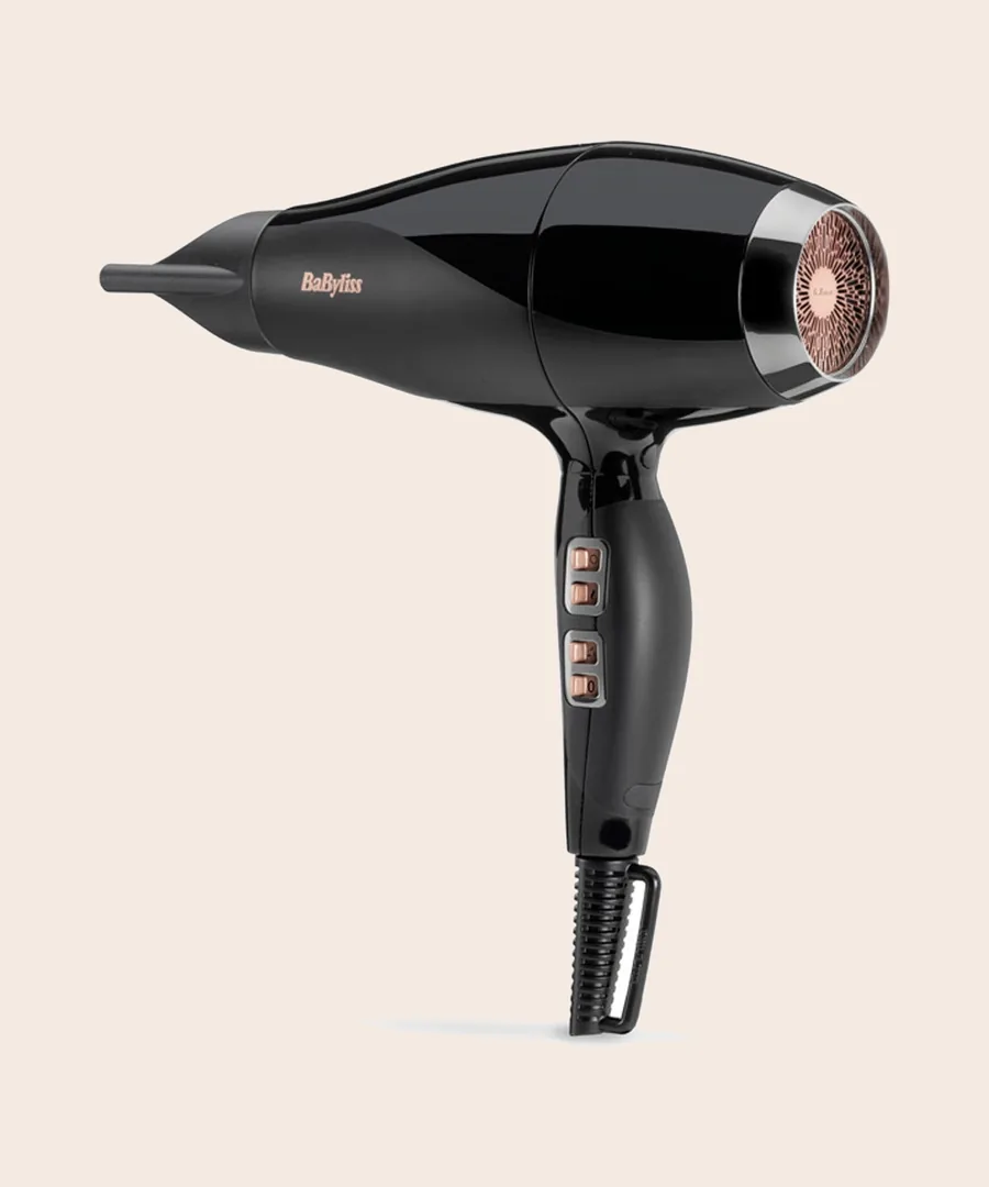 BaByliss Air Power Pro 2300 hårfön i svart och roséguld