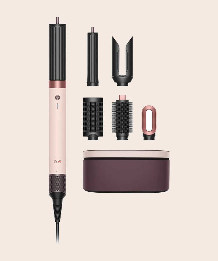 Dyson Airwrap Co-anda 2x Straight och Wavy med locktrummor, borsthuvuden och etui