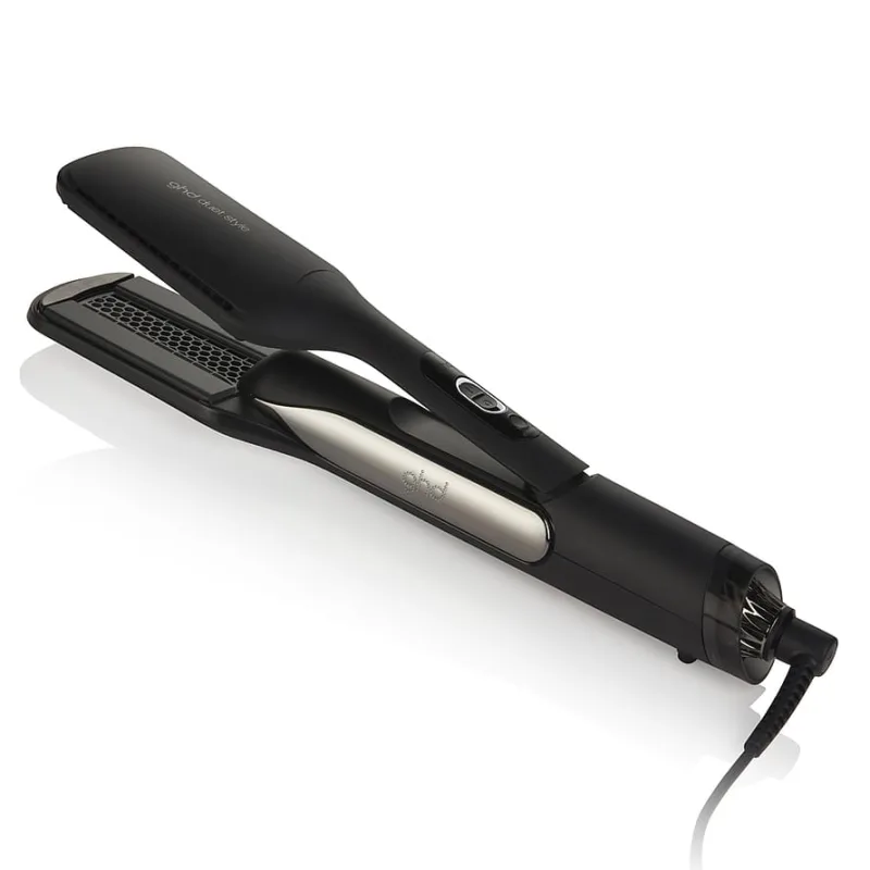 ghd Duet Style varmluftsstyler i svart med luftgaller mellan plattorna