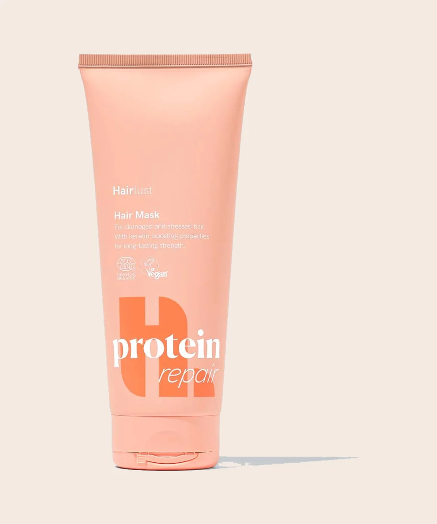 Hairlust Protein Repair Hair Mask i korallfärgad tub om 200 ml