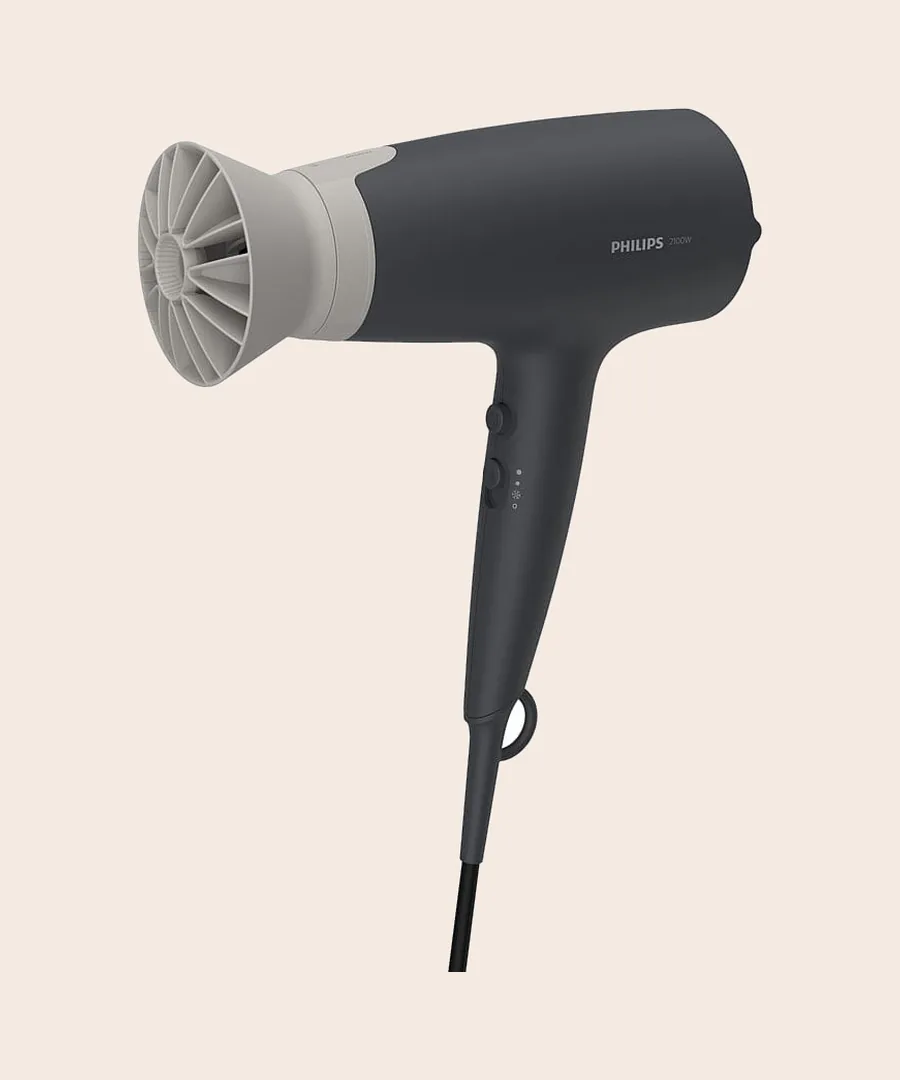 Philips 3000-serien hårfön BHD351 i grått med ThermoProtect-munstycke