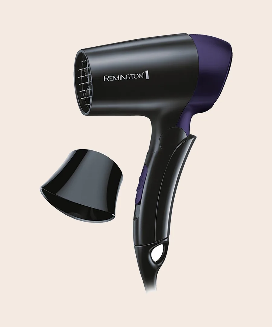Remington Travel Dryer 1400 hopfällbar resefön i svart och lila